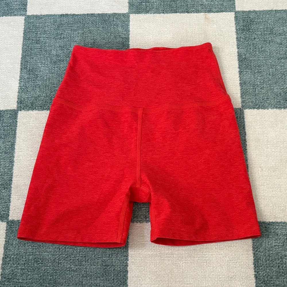 Beyond Yoga Vibrant Red Bike Shorts